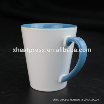 12oz ceramic cone blank inner rim mug